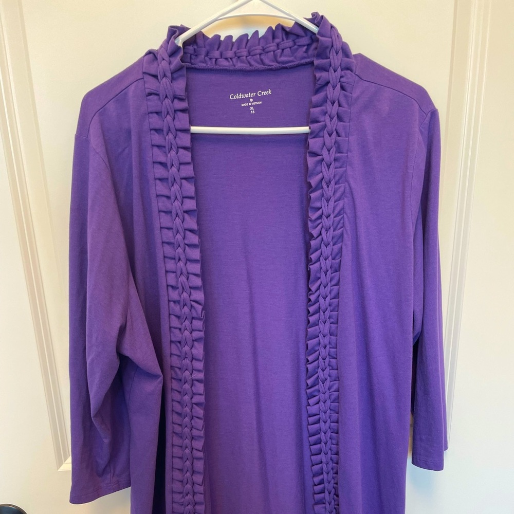 Purple Coldwater Creek Jacket.